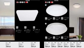 Plafoniera LED design modern Lucas alb 37,5x37,5cm
