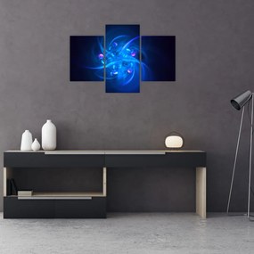 Tabloul modern cu abstracțiune albastră (90x60 cm)