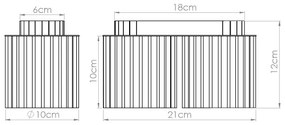 Sollux SL.1820 - Spot AURA 2x GU10/10W/230V, roșu