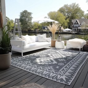 Covor de exterior gri/crem 120x170 cm Gemini – Elle Decoration