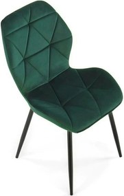 Scaun K453, verde, stofa catifelata/metal, 48x53x86 cm