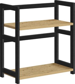 Etajera pentru birou NORDEKO 41x41 cm, neagra / stejar artisan