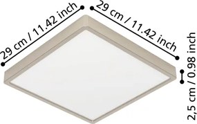 Eglo 901322 - Plafonieră LED FUEVA LED/13W/230V 2700/4000/6500K 29x29 cm crom