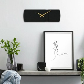Ceas de perete Origami APS097, Black, 16 x 49 cm