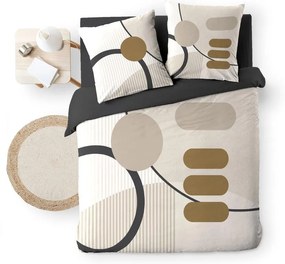 Lenjerie de pat bej din bumbac pentru pat dublu, extinsă 240x220 cm Santana – douceur d'intérieur