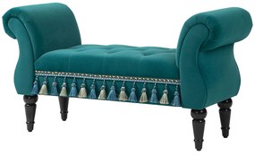 HOMCOM Bancă de șezut, bancă de pat, design vintage, până la 150 kg, 117x40x58 cm, Verde | Aosom Romania