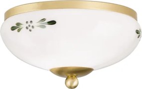 Orion - Plafonieră LANDHAUS 1xE27/60W/230V Ø 21 cm alamă/alb/verde