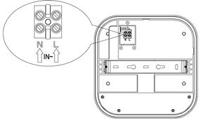 Top Light - Aplică LED de exterior cu senzor BARI, 20W/230V, IP65