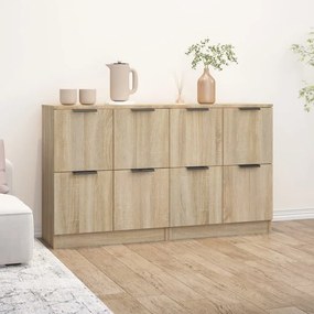3115806 vidaXL Servante, 2 piese, stejar sonoma, 60x30x70 cm, lemn prelucrat