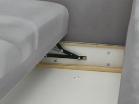 Canapea gri extensibilă/cu spațiu de depozitare 265 cm Ezechiel – Bobochic Paris