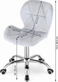 Scaun de birou mentolat AVOLA VELVET