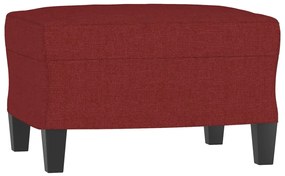 Set canapea cu perne, 4 piese, rosu vin, material textil
