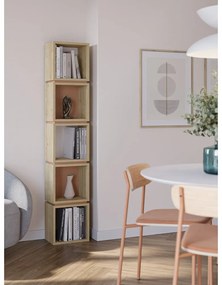 Bibliotecă cărămizie/în culoare naturală cu aspect de lemn de stejar 32x167 cm Lofty – Marckeric