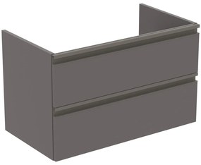 Dulap baie suspendat Ideal Standard Tesi pentru lavoar, 80 cm, MDF, gri inchis mat Gri mat