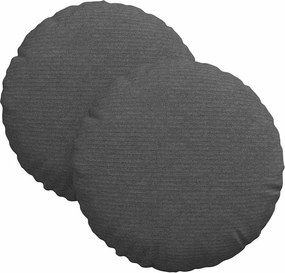 vidaXL Perne de Șezut 2 pcs Gri închis Ø 30 cm Țesătură din corduroy