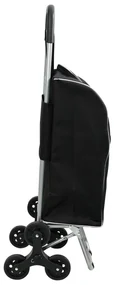 vidaXL Carucior de cumpărături Negru 39.5 x 36 x 92.5 cm Tafeta Oxford