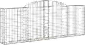 vidaXL Coș gabion arcuit, 300x30x100/120 cm, fier galvanizat