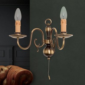 Aplica de perete design rustic FLAMISCH patina