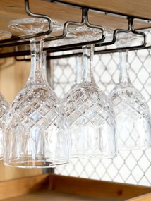 Etajera - Bar stil industrial, din lemn reciclat, cu spatii de depozitare