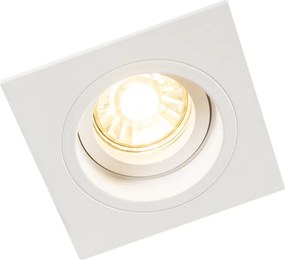 Spot încastrat inteligent alb pătrat, inclusiv WiFi GU10 - Chuck