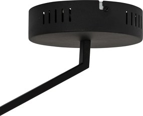 Plafoniera de design neagra incluzând LED cu dimmer pe 3 trepte - Anello