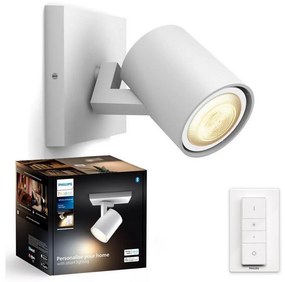 Spot LED dimabil Philips Hue RUNNER 1xGU10/4,2W/230V alb + telecomandă