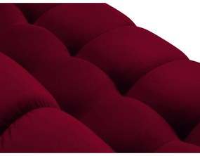 Colțar din catifea cu extensie pe partea stângă Cosmopolitan Design Bali, roșu