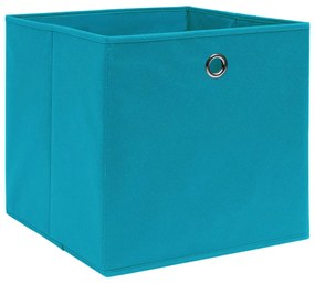 Cutii depozitare, 4 buc., bleu, 28x28x28 cm, textil netesut 4, Bleu, 1