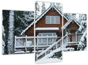 Tablou - Cabană din lemn (90x60 cm)