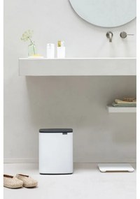Cos de rufe Brabantia Bo Small 1006633, 12 L, Deschidere silentioasa si lina, Baza antiderapanta, Alb