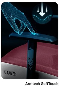 Scaun de gaming din material Diablo X-Gamer: Marshmallow Pink,Roz Diablochairs
