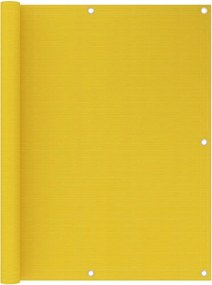 vidaXL Paravan de balcon, galben, 120 x 600 cm, HDPE