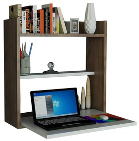 Masă PC Livi (Alb + Nuc). 1071724