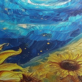 Tablou - Pictura floarea-soarelui (120x50 cm)