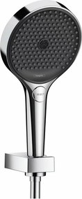 Set de dus cu porter Hansgrohe Rainfinity 130 crom lucios 3 functii