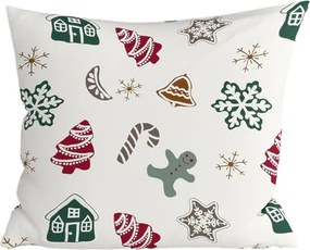 Fata de perna din bumbac HOLLY 45x45 cm, alb