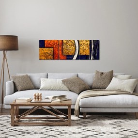 Tablou abstract (cu ceas) (90x30 cm)