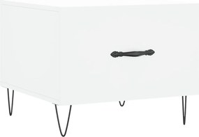 vidaXL Măsuță de cafea, alb, 50x50x40 cm, lemn compozit