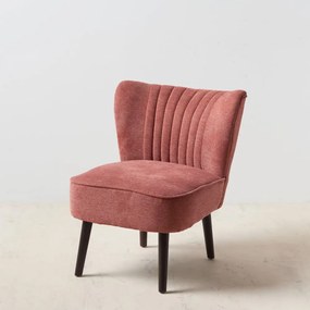 Fotoliu din tesatura rosu oxid Armchair  Fabric/Wood