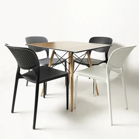 TODO Gri (grafit/antracit) cu pernă gri - SCAUN MODERN PENTRU BUCĂTĂRII, GRĂDINI, CAMERE DE CAFEA (FIXE)