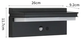 Aplică LED solară cu senzor SUN SENSE LED/10W/3,7V 4000 mAh IP44