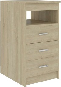 vidaXL Dulap cu sertare, stejar sonoma, 40x50x76 cm, lemn compozit