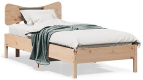 vidaXL Cadru pat fără saltea, 90x190 cm, lemn masiv de pin