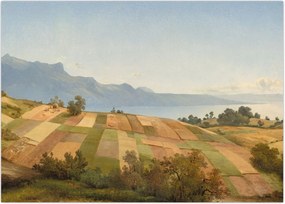 Tablou - Alexandre Calame, Swiss Landscape, reproducere (70x50 cm)