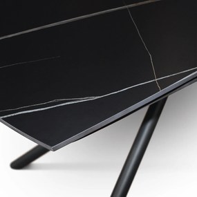 Masa ceramica extensibila Sahara Noir 160 x 90 x 75 cm