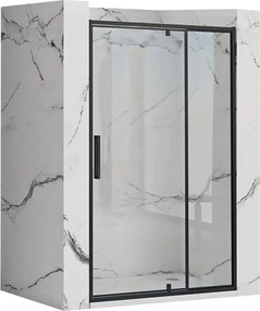 Usa de nisa pivotanta Rea Rapid Swing 120 cm sticla 6 mm negru