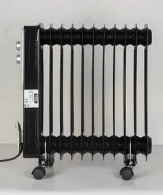Calorifer electric Floria ZLN3666,Negru 2500 W, 11 elementi, 3 trepte de putere, Termostat reglabil, Protectie supra-incalzire, Indicator luminos,