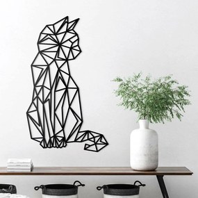 DUBLEZ | Tablou geometric din lemn - Pisica