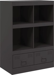 vidaXL Dulap înalt, negru, 67x39x95 cm, oțel