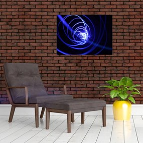 Tablou cu spirale albastre (70x50 cm)